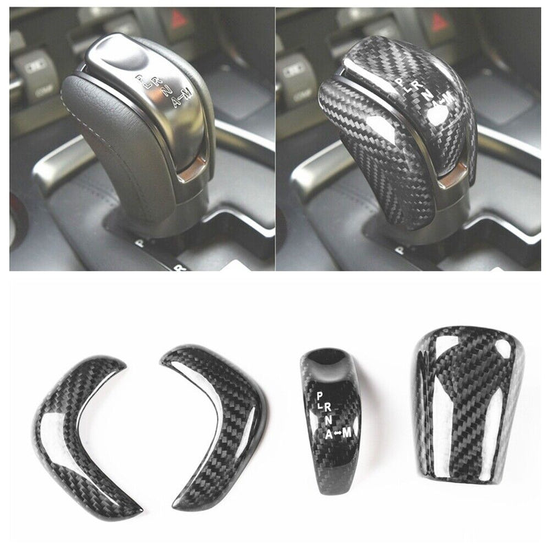 Genuine Carbon Fiber Gear Shift Knob Handle Cover Fit for Nissan GT-R 2017-2022