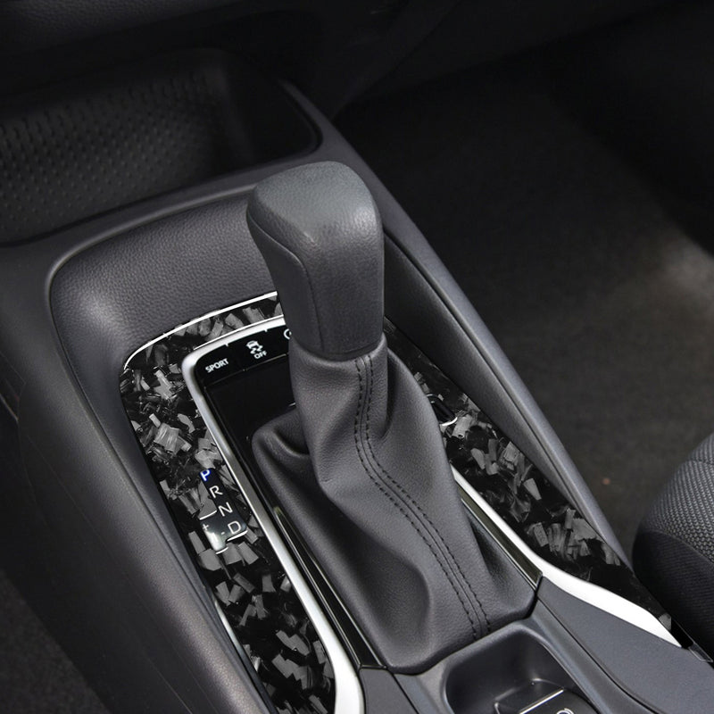 WXZOS Genuine Carbon Fiber Gear Shift Lever Panel Trim for Toyota Corolla 2019-2020