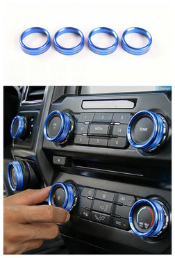 4Pcs Air Condition Switch Knob Cover Trim For Ford F150 F-150 2016 2017 Car Auto