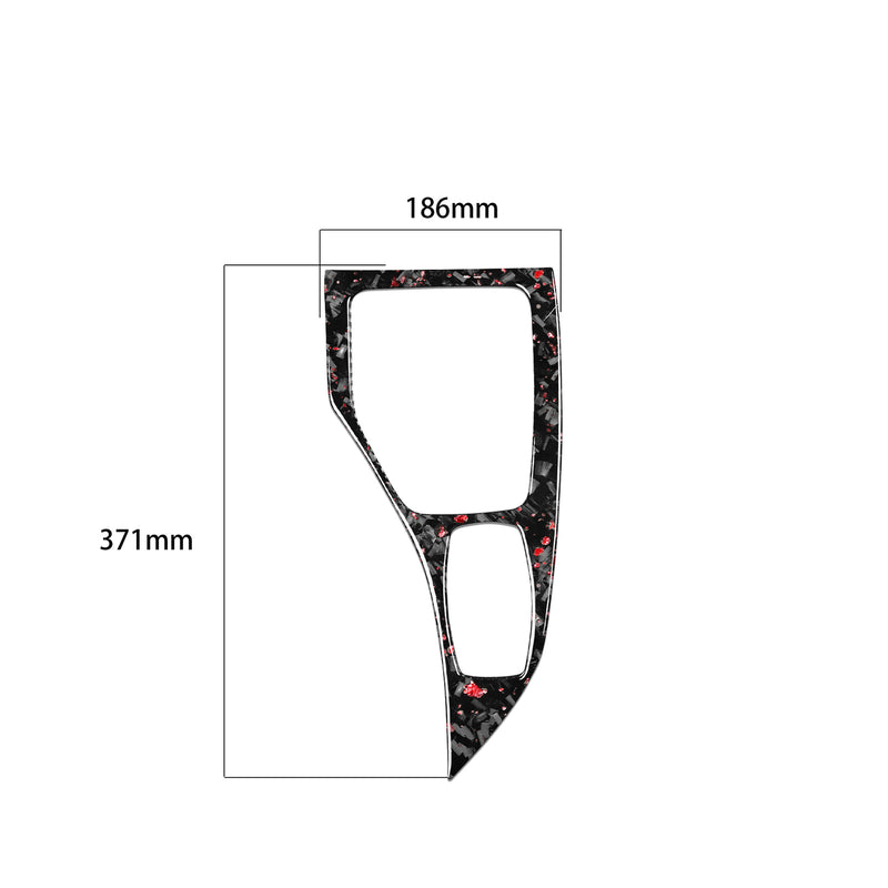 WXZOS Genuine Carbon Fiber Gear Shift Lever Panel Trim for BMW E84 X1 2011-2015