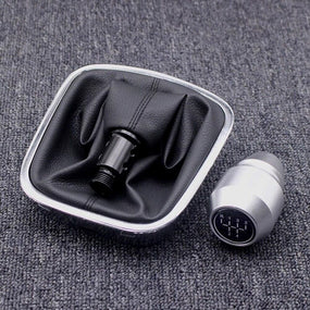 5 Speed Aluminum Alloy Gear Shift Knob w/Gaitor Boot for VW Polo 2011-2017 MT