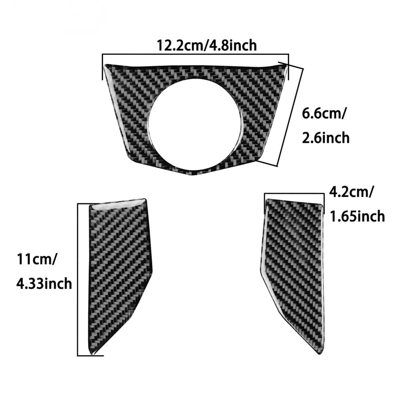 WXZOS Carbon Fiber Front Ignition Lock Cap Trim for BMW C400GT 2021-2023