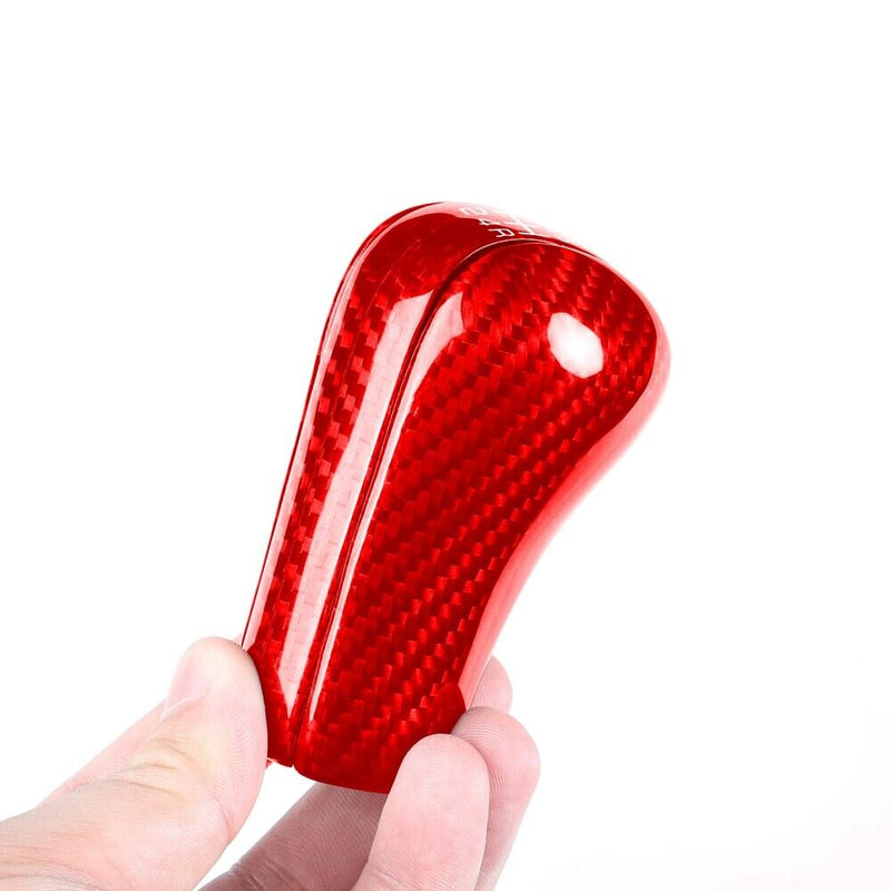 Genuine Carbon Fiber Gear Shift Knob Handle Cover Fit for Nissan GT-R 1989-2002