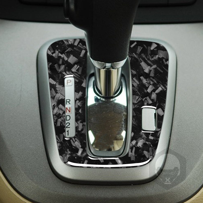 WXZOS Genuine Carbon Fiber Gear Shift Knob Lever Panel Trim for Honda CR-V 2007-2011