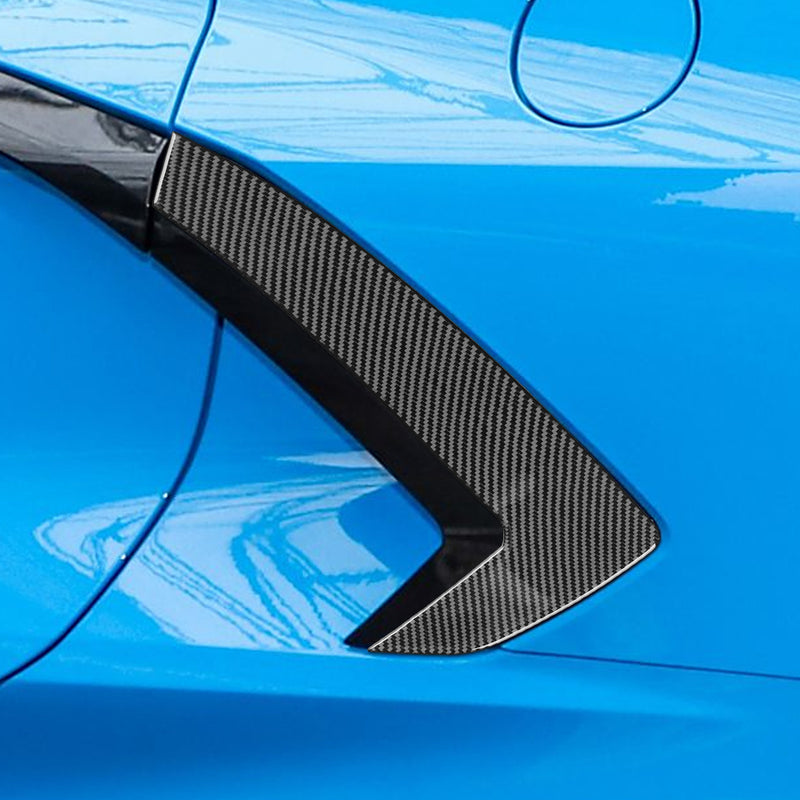 WXZOS Genuine Carbon Fiber Side Air Intake Trim for Chevrolet Corvette C8 2020-2024