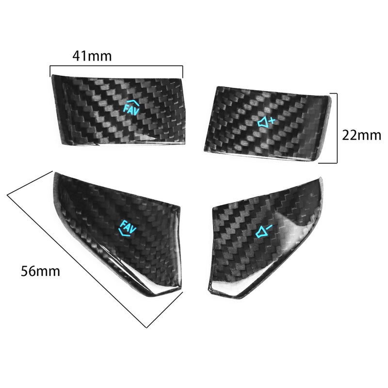 WXZOS Carbon Steering Wheel Drive Mode Button Trim for Chevrolet Corvette C8 2020-2024