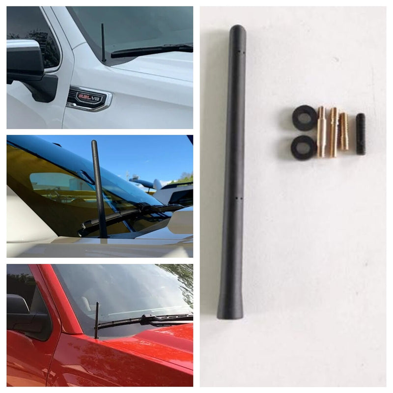 WXZOS 6 3/4" Short Mast AM/FM Antenna w/Screws for Chevrolet Suburban 2500 2002-2013