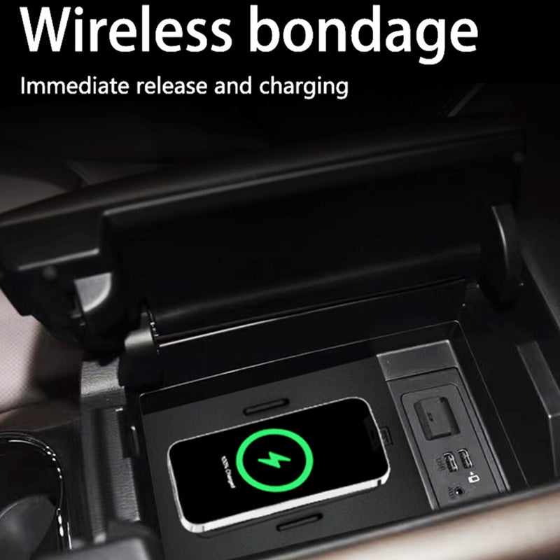 WXZOS Front Center Console Wireless Fast Charging Pad for Mazda CX-9 2019-2023