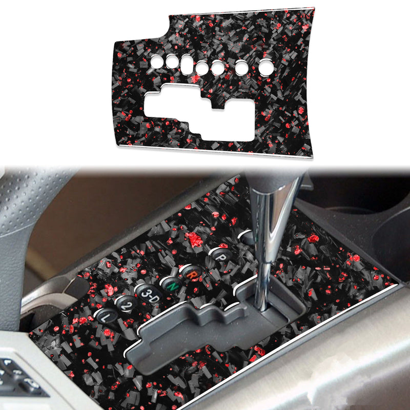 WXZOS Genuine Carbon Fiber Gear Shift Knob Lever Panel Trim for Toyota RAV4 2006-2013