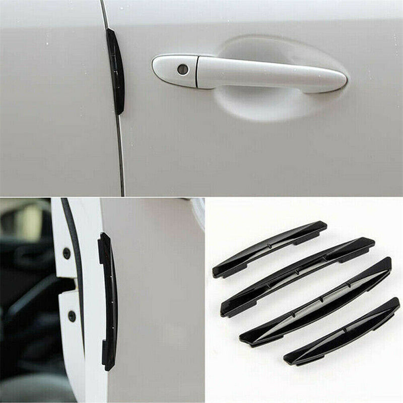 Universal Black 4Pcs Car Door Edge-Scratch Anti-collision Protector Guard Strip