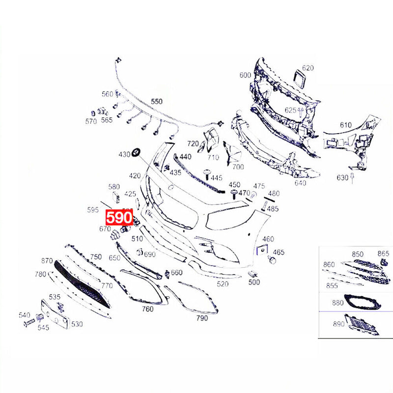 A0009055505 Front Bumper Surround View Camera for Benz S-Class Coupe C217