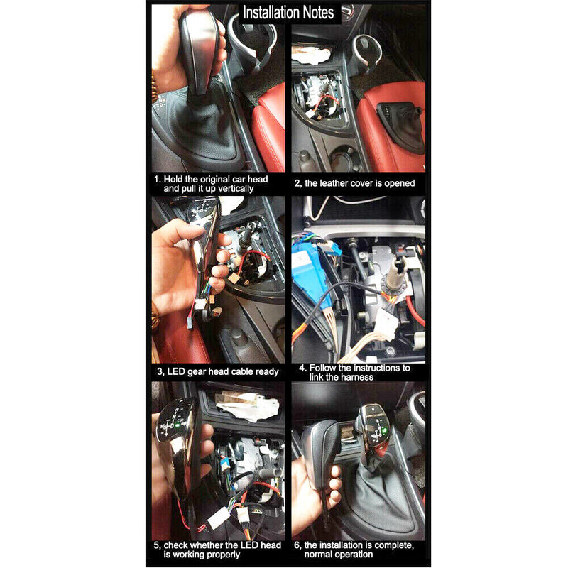 Silver LED Gear Shift Knob for E81 E82 E84 E87 E88 E89 E90 E91 E92 E93
