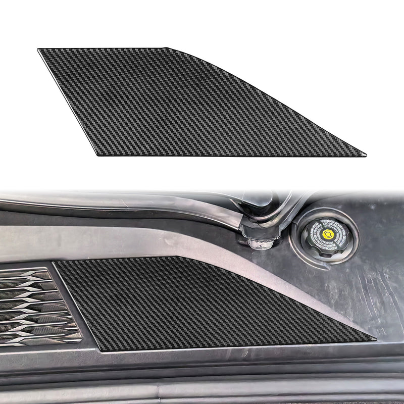 WXZOS Genuine Carbon Fiber Front Storage Vent Trim for Chevrolet Corvette C8 2020-2024