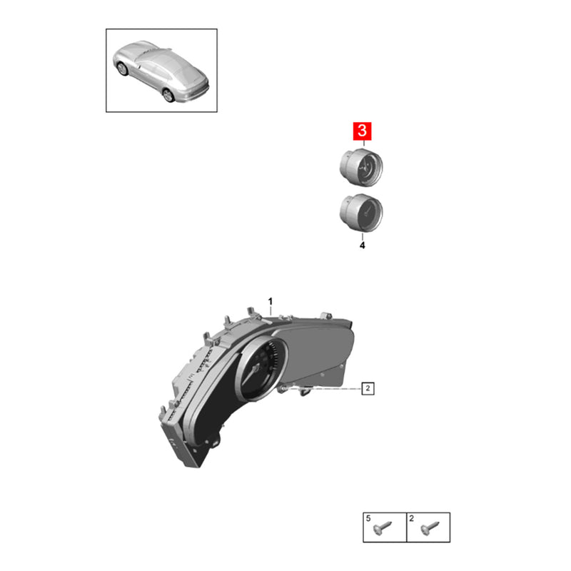 WXZOS Dashboard Sport Chrono Stopwatch Clock w/Panel for Porsche Panamera 2017-2023