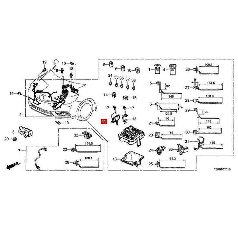 Vendo Fusibile Multiblocco 100A/70A per Honda Accord 2003-2007 CRV 2007-2010