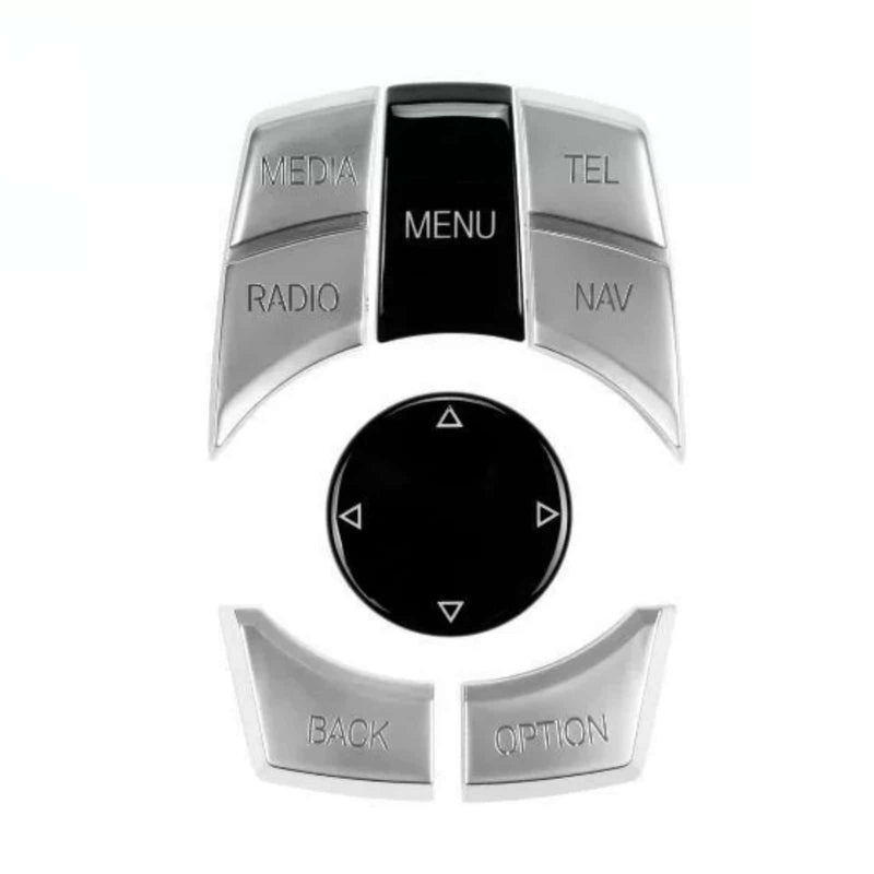 WXZOS Chrome IDrive Multi-Media Switch Button Cover Replace for BMW E84 X1 2013-2016