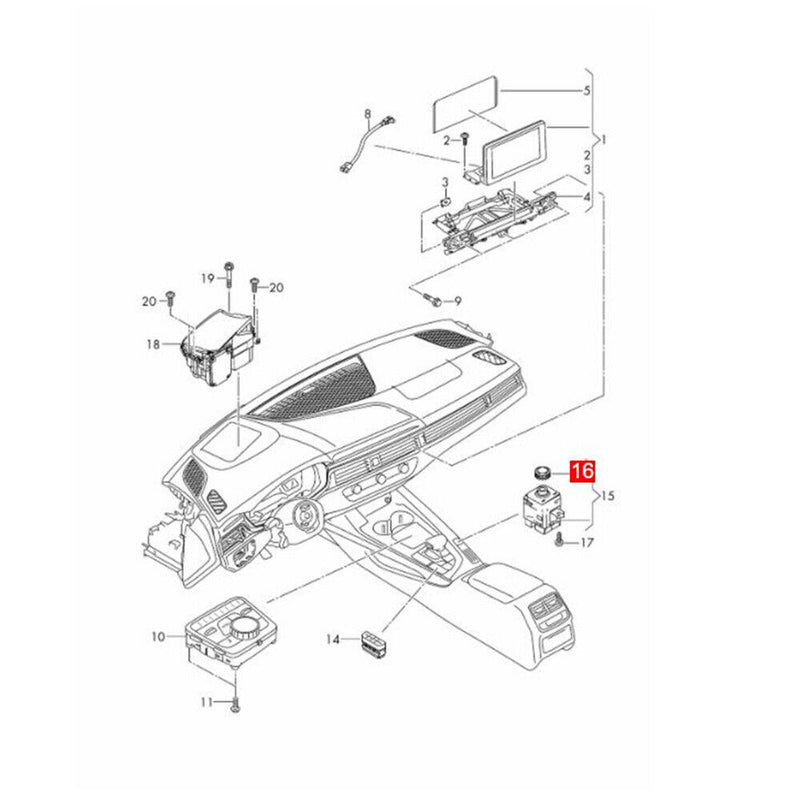 8W0919070 MMI Adjust Rotary Control Volume Knob for Audi 2018-2021 Q5 2017-19 A5
