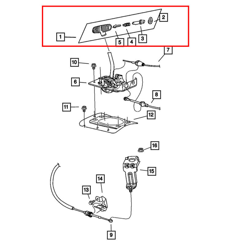 Automatic Transmission Gear Shift Handle Knob for Jeep Wrangler 1984-2006