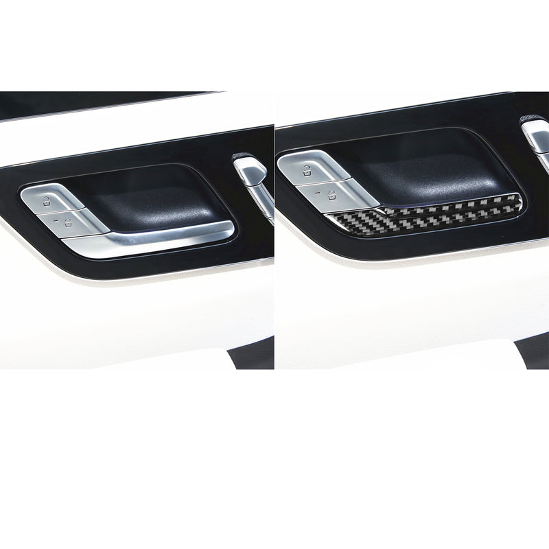 WXZOS Genuine Carbon Fiber Inner Door Handle Trim for Mercedes W223 S-class 2021-2024