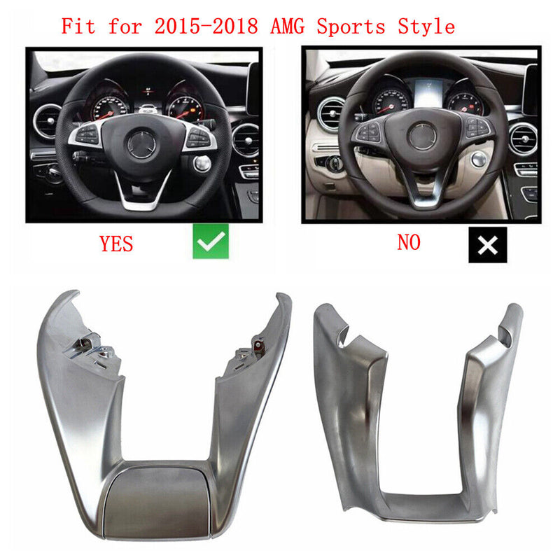Steering Wheel Lower Trim U Shape Cover for Mercedes-Benz 2015-2018 AMG