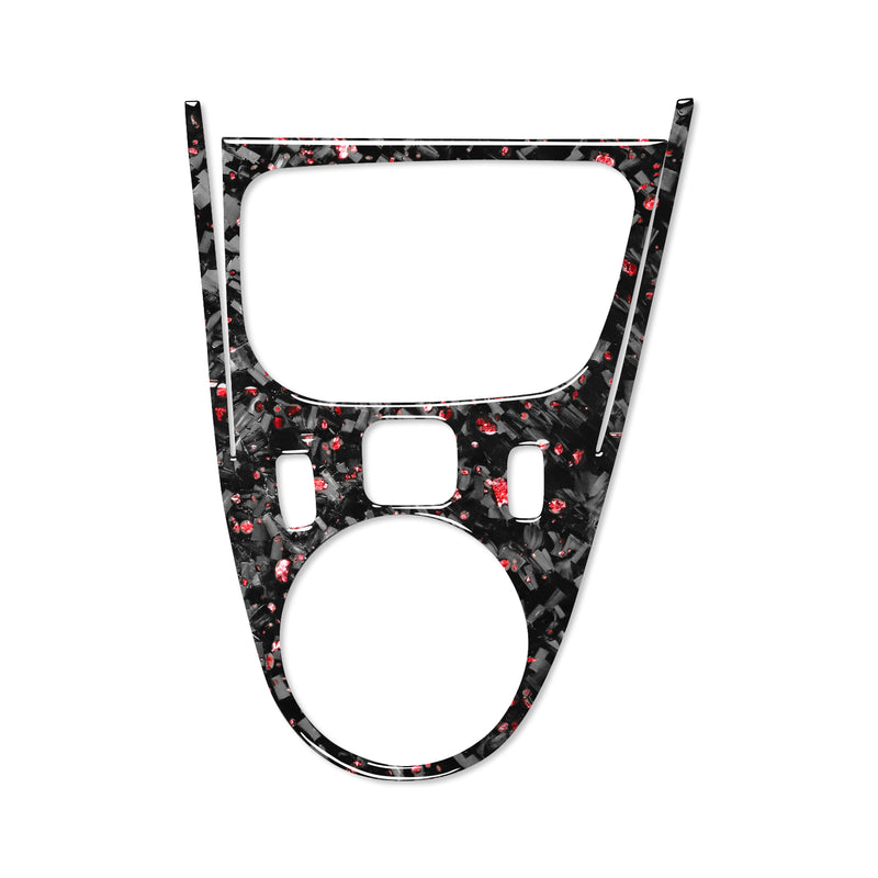WXZOS Genuine Carbon Fiber Gear Shift Lever Trim for Smart Fortwo Forfour 2016-2021