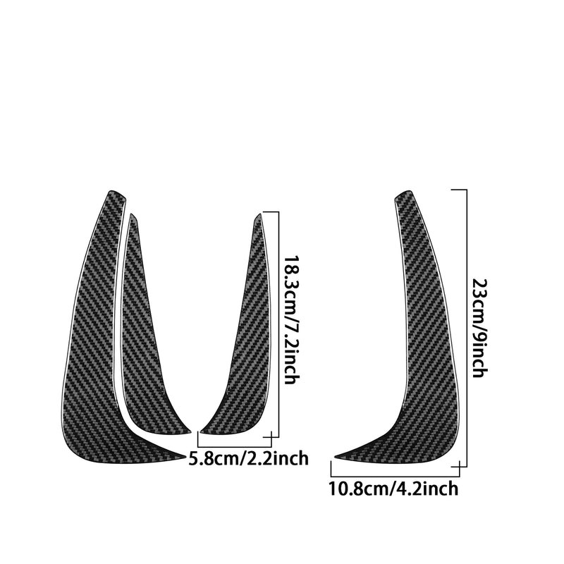 WXZOS Genuine Carbon Fiber Side Air Intake Trim for Mercedes W206 C-class 2022-2024