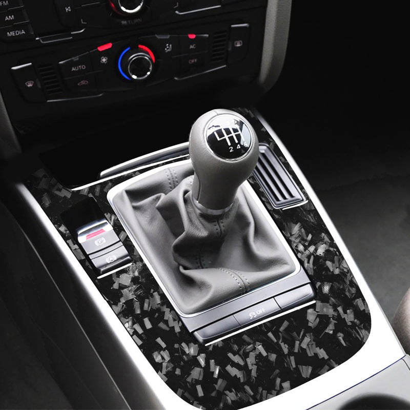 WXZOS Genuine Carbon Fiber Gear Shift Lever Panel Trim for Audi A5 S5 RS5 2009-2012
