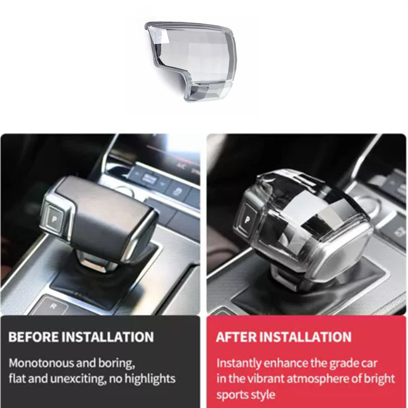WXZOS Crystal Gear Shift Lever Knob Cover Replacement for Audi Q7 SQ7 (LHD) 2020-2024