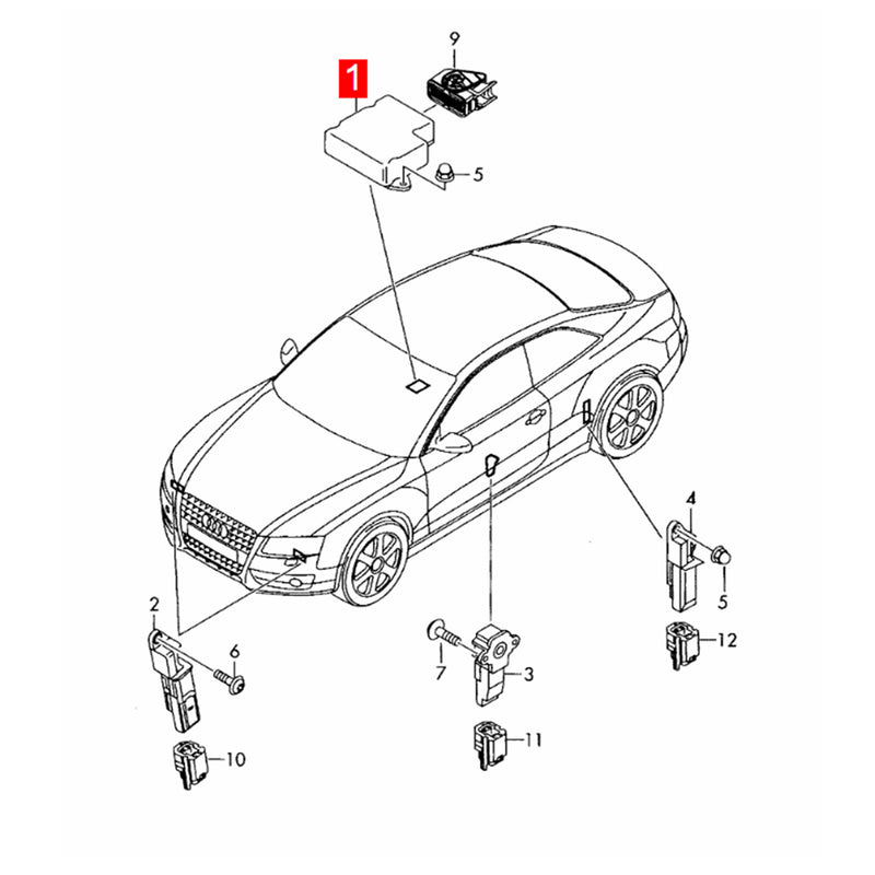 WXZOS SRS Restraint Control Module for Audi A4 B8 S4 A5 S5 2009-2016