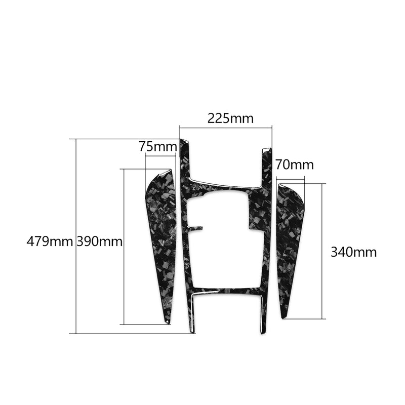 WXZOS Genuine Carbon Fiber Gear Shift Lever Panel Trim for Audi A6 C6 S6 RS6 2005-2011