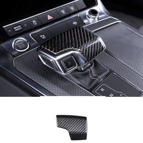 Carbon Fiber Gear Shift Knob Cover 4K1713139D for Audi 2019-21 A6 C8 A7 2021 Q8