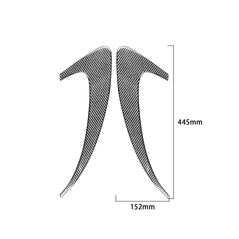 WXZOS Genuine Carbon Fiber Headlight Eyebrow Trim for Porsche 718 Boxster 2017-2025