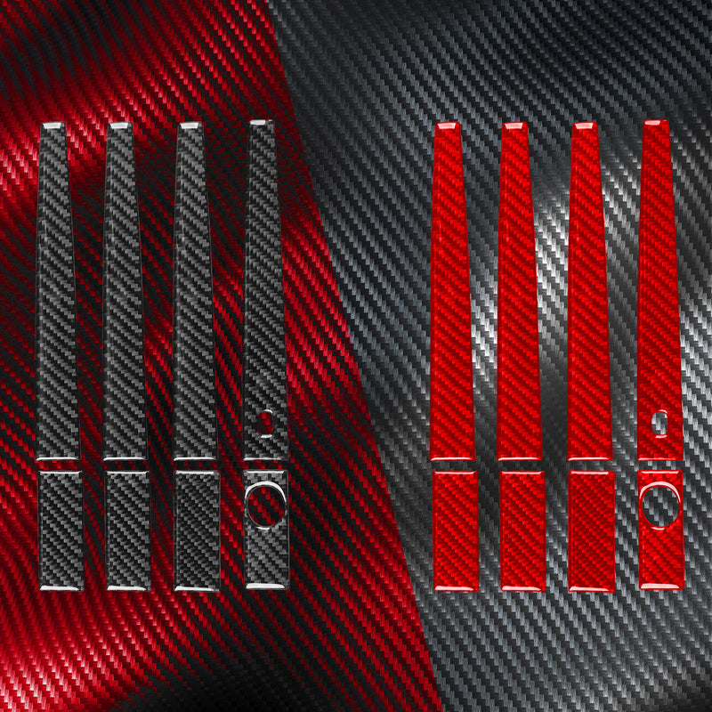 WXZOS Genuine Carbon Fiber RExterior Door Handle Trim for Dodge Durango 2011-2019