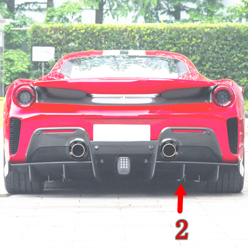 WXZOS Rear Right Bumper Spoiler Fin Trim for Ferrari 488 GTB Spider Pista 2015-2018