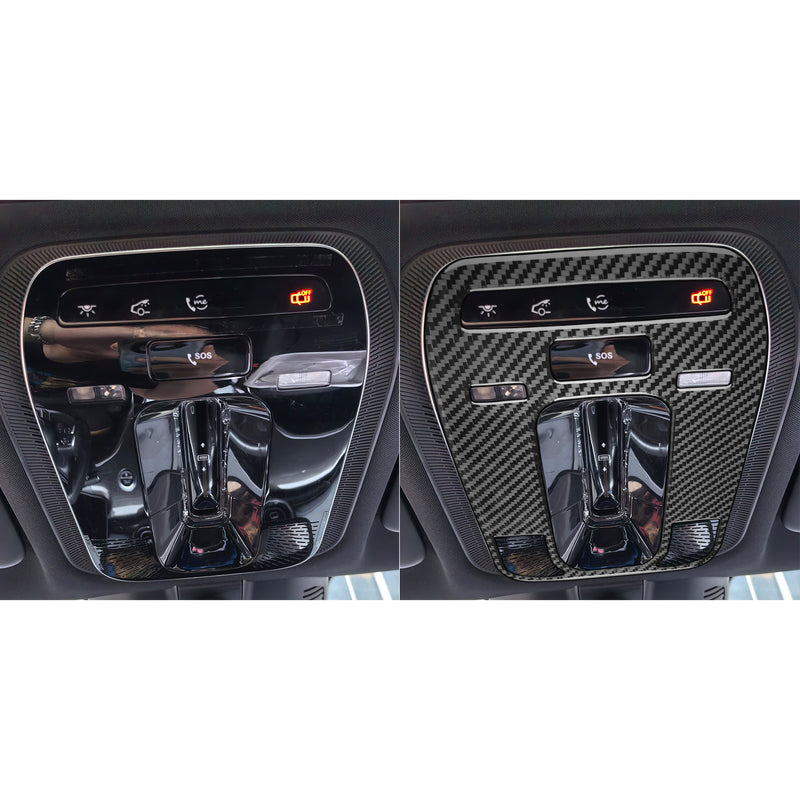 WXZOS Genuine Carbon Fiber Overhead Reading Lamp Trim for Benz W206 C-class 2022-2024