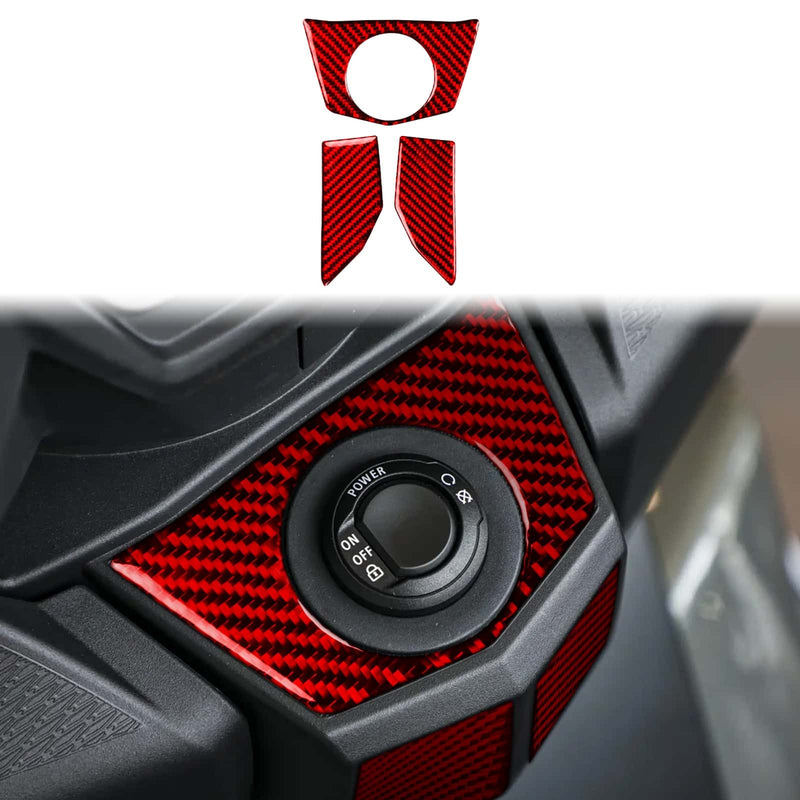WXZOS Carbon Fiber Front Ignition Lock Cap Trim for BMW C400GT 2021-2023