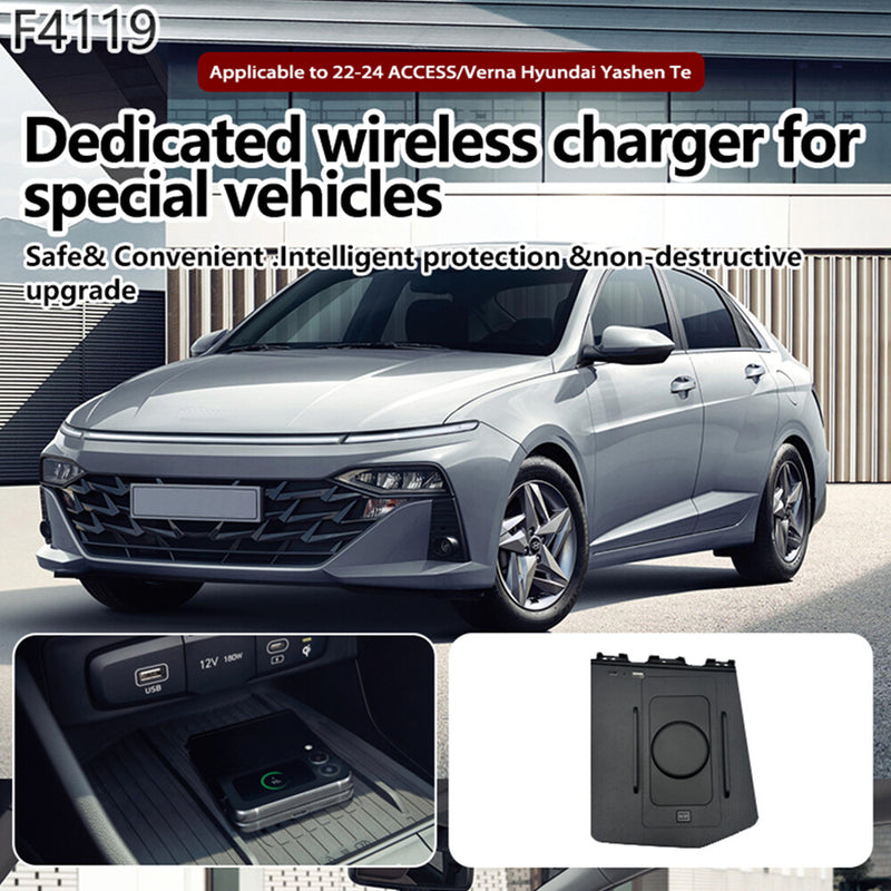 WXZOS Center Console Phone Wireless Fast Charging Pad for Hyundai Elantra 2012-2015