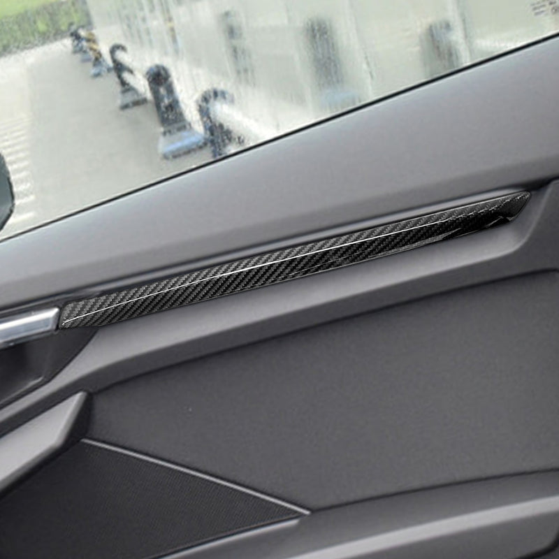 WXZOS Genuine Carbon Fiber Door Panel w/ No Light Trim for Audi A3 S3 RS3 2021-2023