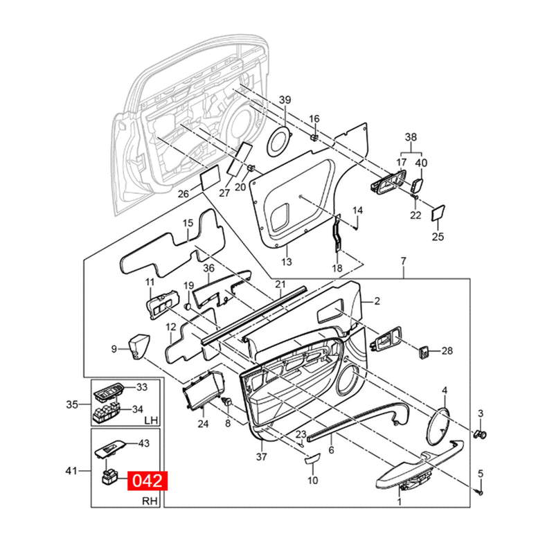 WXZOS Front Door Passenger Side Power Window Switch for Chevrolet Epica 2007-2013