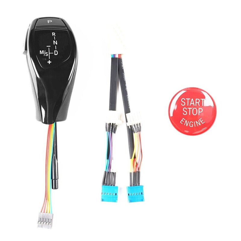 LED Gear Shift Knob w/START STOP Cover for BMW 3Series E90 E91 E92 E93 2006-2009