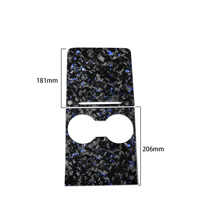 WXZOS Genuine Carbon Fiber Center Console Panel Trim for Tesla	Model3 2017-2024