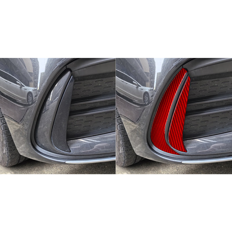 WXZOS Genuine Carbon Fiber Side Air Intake Trim for Mercedes W206 C-class 2022-2024