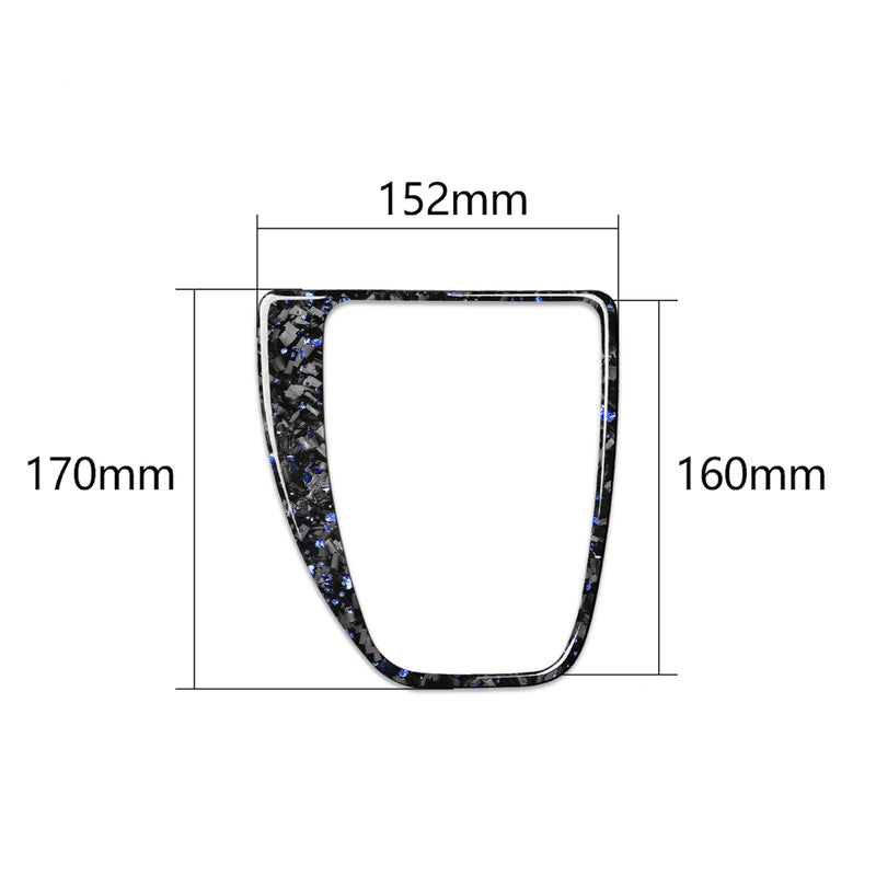 WXZOS Genuine Carbon Fiber Gear Shift Lever Panel Trim for BMW E60 5series 2008-2010