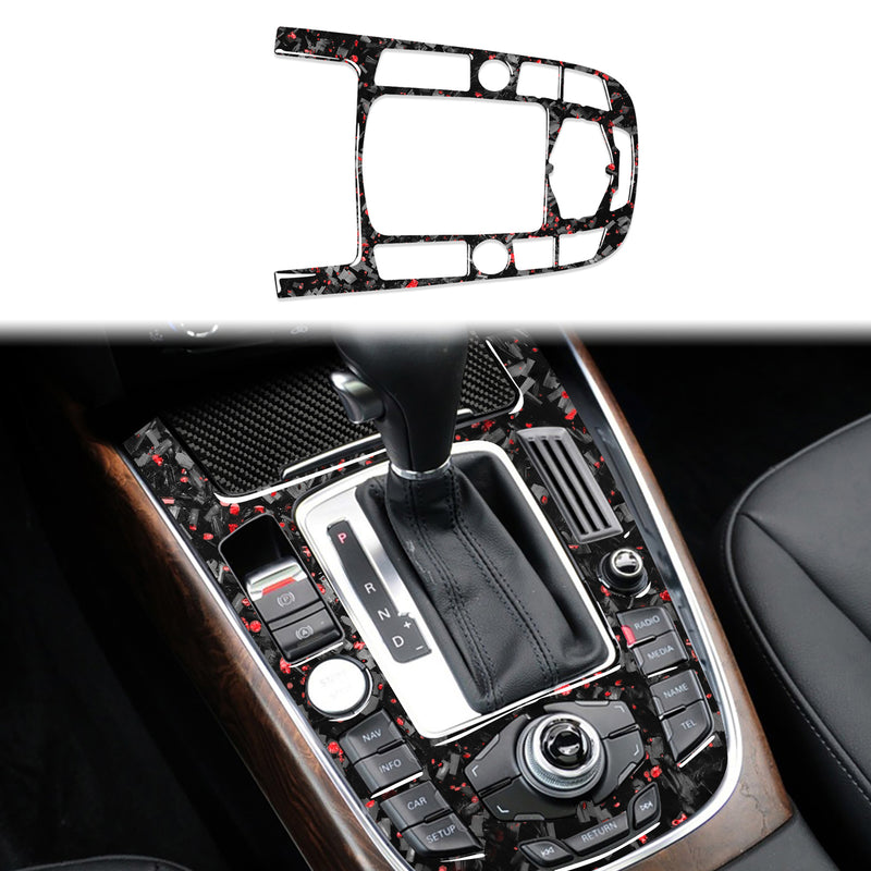 WXZOS Genuine Carbon Fiber Gear Shift Lever Panel Trim for Audi A4 B8 S4 RS4 2009-2012