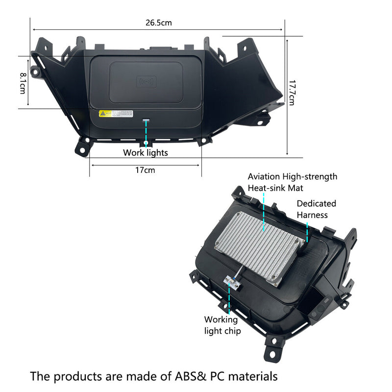 WXZOS Center Console Phone Wireless Fast Charging Pad for Hyundai Sonata 2018