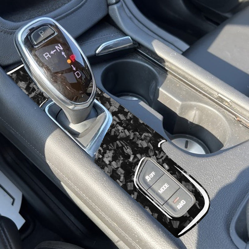 WXZOS Genuine Carbon Fiber Gear Shift Knob Lever Panel Trim for Cadillac XT5 2016-2017