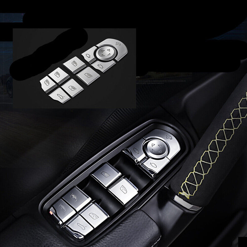Master Power Window Switch Button Cover Trim For Porsche Panamera Cayenne Macan