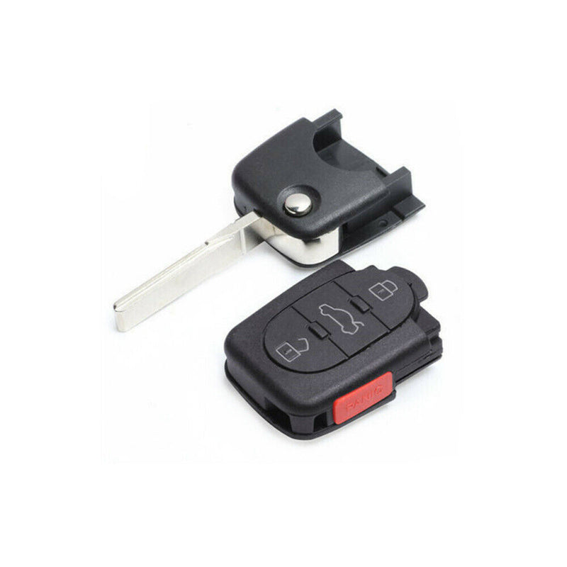 3+1 Button Flip Remote Key Fob w/ID48 Chip for Audi Allroad Quattro 2001-2005