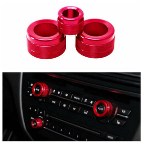 A/C Control Radio Volume Knob Ring Covers for BMW 2014-2015 X5 X6 F15 F16