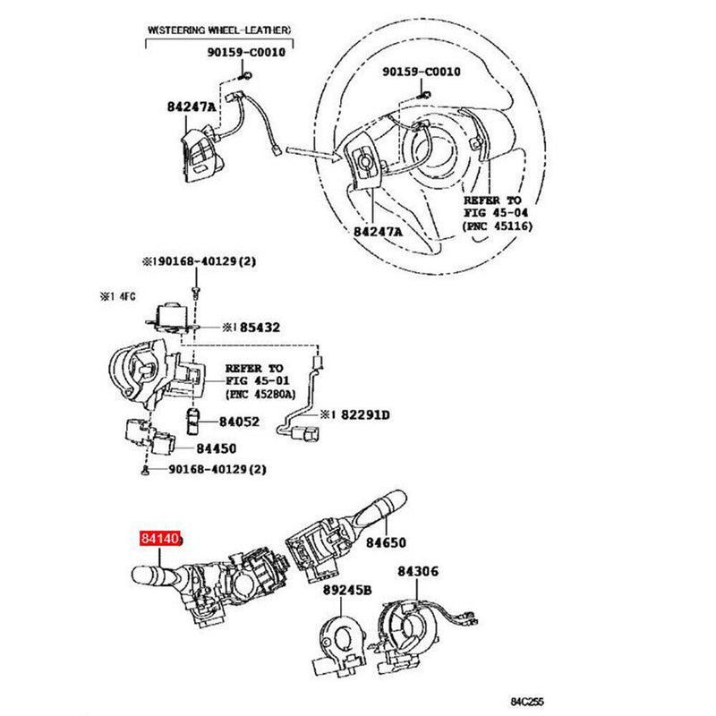 84140-0P011 Steering Wheel Turn Signal Lamp Switch for Toyota Crown 2005-2012
